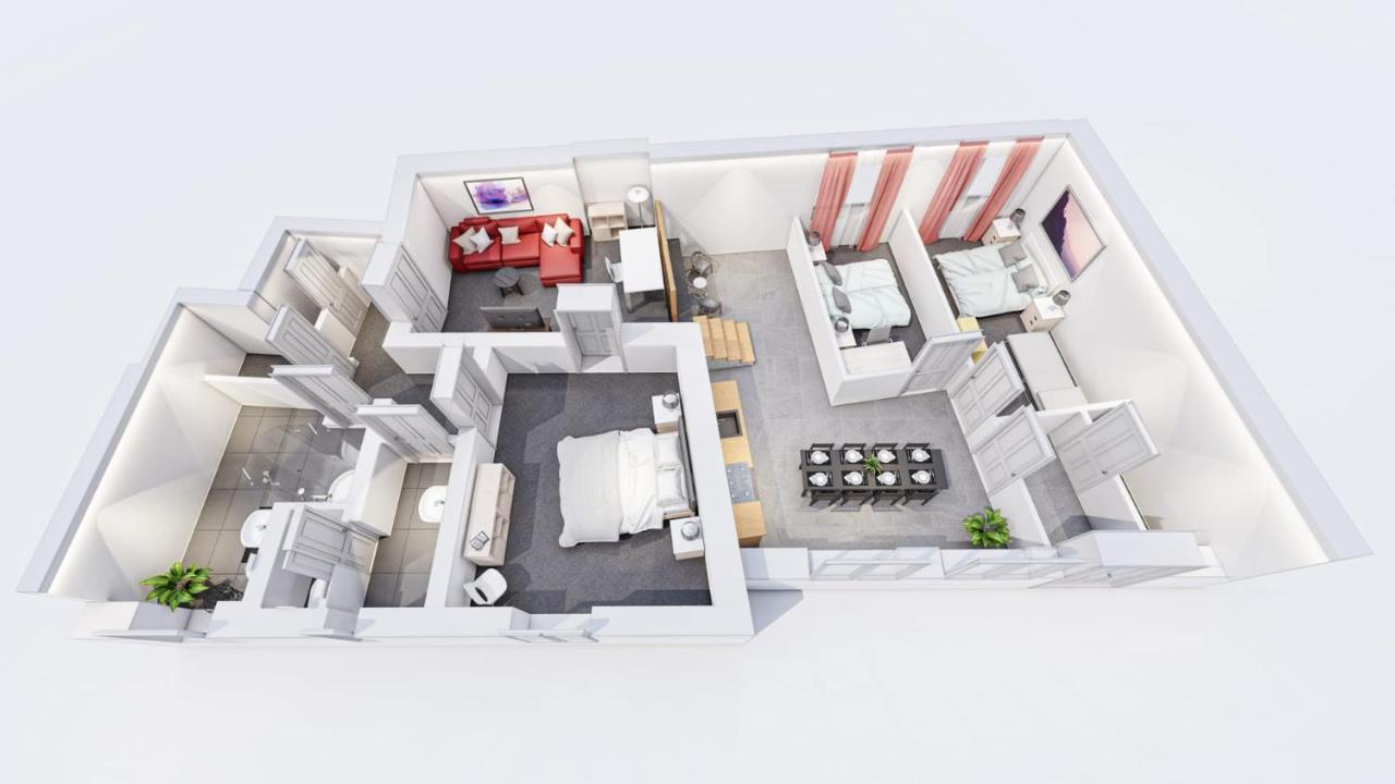 Апартаменты Three Bedroom Big Kitchen Selfcheckin Street Parking